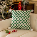 Axyaa Christmas Plaid Jacquard Pillow Cover - 45x45cm