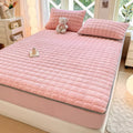 Axyaa Velvet Quilted Fitted Sheet, Thick Mattress Cover Protector, 180*200cm