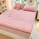 Axyaa Velvet Quilted Fitted Sheet, Thick Mattress Cover Protector, 180*200cm