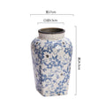 Axyaa Blue White Porcelain Vases Chinese Ceramic Home Decor Retro Floral Arrangements