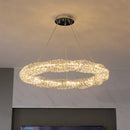Axyaa Luxury Dimmable Crystal Pendant Lights: Modern Remote Control LED Luminarias