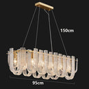 Axyaa Crystal Chandelier Pendant Light for Living Room and Bedroom