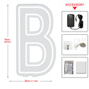 Axyaa Neon Baby Letter Light Sign with Dimmable Base - ABC English Alphabet
