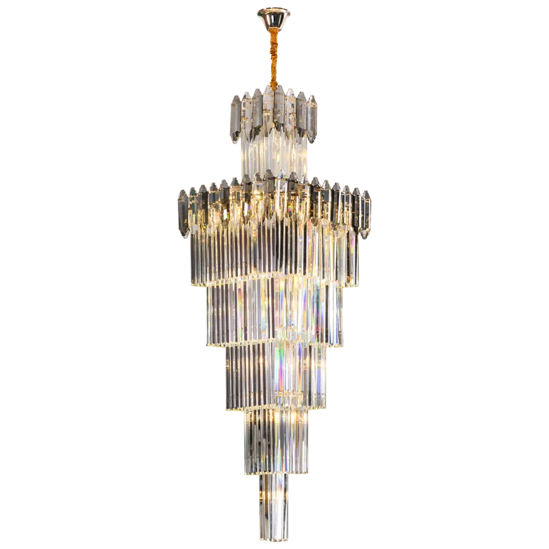 Axyaa Crystal Chandelier: Elegant Light Fixture for Luxe Spaces