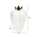 Axyaa Platinum Ceramic Vase: Simple Hammer Pattern, Light Luxury Decor, High-End Design