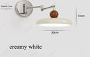 Axyaa Cream Wind Wall Lamp: Rotatable Arm, Ideal for Living Room, Study, or Bedroom Lighting
