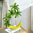 Axyaa Ceramic Banana Vase for Flowers and Fruit Arrangements