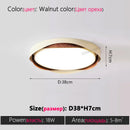 Axyaa Walnut LED Ceiling Lamp for Modern Living Room & Bedroom