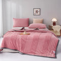 Axyaa Striped Flannel Throw Blanket - Soft & Warm for Kids & Adults