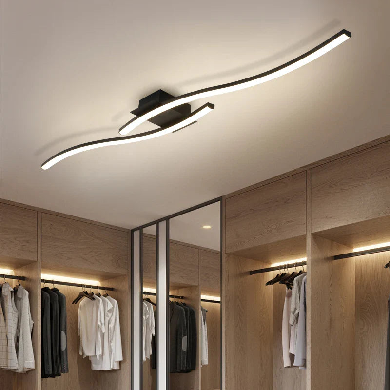 Axyaa Modern LED Pendant Ceiling Lamp for Minimalist Black Bedroom Décor