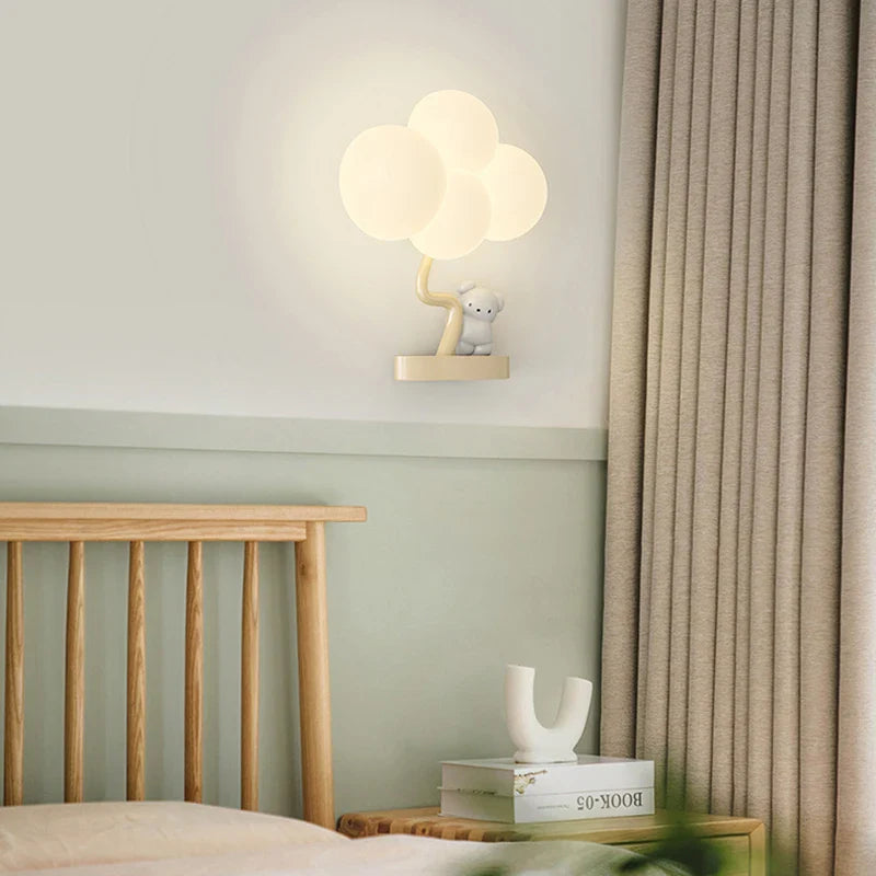 Axyaa Cloud Shape LED Wall Lamp: Baby Room Bedroom Eye Care Fixtures