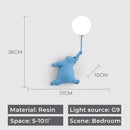 Axyaa White Bear 3D Moon Wall Light for Bedroom Decoration