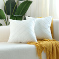 Axyaa Velvet Diamond Check Pattern Throw Pillowcase for Stylish Home Decor