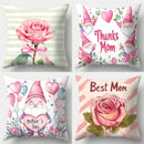 Axyaa Rose Elf Pillowcase Set for Mother's Day Decor, 45x45cm Single-sided Print