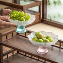 Axyaa Lotus Fruit Plate: Pink Nut Refreshment Plate for Living Room Coffee Table