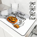 Axyaa Cartoon Skull Dish Drying Mat - Non-slip Heat Resistant Kitchen Counter Pad