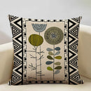 Axyaa Geometric Cushion Cover 45x45cm Linen Abstract Design Pillow