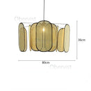 Axyaa Bamboo Woven Rattan Chandelier: Modern, Minimalist, Eastern Style Lighting