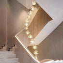 Axyaa Crystal Chandelier for Hall Staircase Indoor Lighting Ceiling Lamps Exquisite Living Room Fixtures