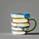 Axyaa Glass Book Mug Hand-painted Water Crystal Living Room Decor