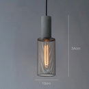 Axyaa Industrial Pendant Light Cement Metal Shade LED Hanging Lamp