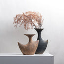 Axyaa Geometric Radians Ceramic Vase for Floral Arrangements
