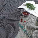 Axyaa Cozy Cable Knit Throw Blanket | Soft Knitted Sofa Blanket for Twin Queen Bed