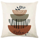 Axyaa Geometric & Leaf Patterned Pillow Covers for Sofa, Bedroom, Car - Modern Cushion Cover