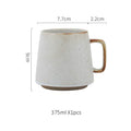 Axyaa Retro Ceramic Mug, Nordic Style Coffee Cup, Coarse Pottery, 375ml