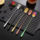 Axyaa Stainless Steel Square Head Spoon Teaspoons - Kitchen Tableware Mixing Spoons
