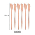 Axyaa Gold Stainless Steel Cutlery Set of 6 Butter Cheese Dessert Knives