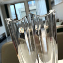 Axyaa Crystal Glass Vase: Light Luxury Style, Large-Mouthed for Living Room Decor