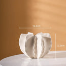 Axyaa Petal Ceramic Vase: Irregular Wrinkle Patterns, Hydroponic Home Decor Handicraft