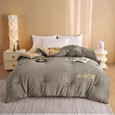 Axyaa Winter Quilt - Double-Sided Milk Fleece Embroidered Thickened Fleece Warm Quilt