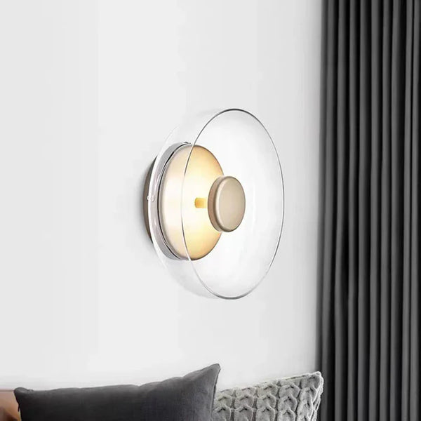 Axyaa Nordic Glass Wall Lamp: Designer Lighting for Bedroom, Living Room, Hotel