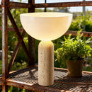 Axyaa Yellow Travertine Marble Table Lamp for Elegant Home Lighting