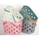 Axyaa Large Capacity Shower Basket with Handles - Space Saving Organizer, Stackable Drainage