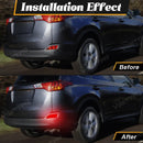 Axyaa LED Rear Bumper Reflector Lights for Toyota RAV4 2013-2015 Dynamic Flow Signal