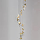 Axyaa Crystal Chandelier Stair Pendant for Modern Home Decoration & Living Room Lighting