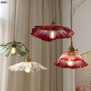 Axyaa Nordic Copper Glass LED Pendant Light for Modern Spaces