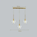 Axyaa Modern Amber LED Glass Chandelier Indoor Lighting Pendant Light