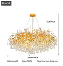 Axyaa Crystal Teardrop Chandelier: Elegant Glass Pendant Lamp for Bedroom Ceiling Lighting