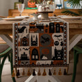 Axyaa Halloween Theme Table Runner with Tassels for Home Decor