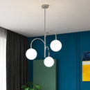 Minimalist Iron Glass Chandelier Pendant Light for Home Decor by Axyaa