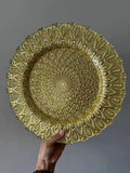 Axyaa Round Glass Fruit Plate for Elegant Living Room Dining