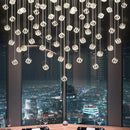 Axyaa Luxury Crystal LED Staircase Chandelier - Creative Indoor Stair Lighting