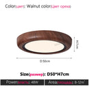 Axyaa LED Study Lamp Walnut Ceiling Light
