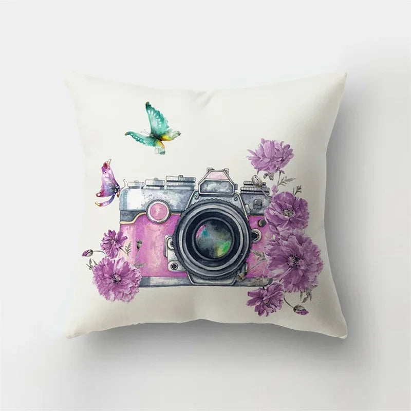 Deer Animal & Natural Leaves Cushion Cover by Axyaa - Home Decoration