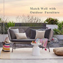 Axyaa Waterproof Solid Color Outdoor Cushion Cover for Couch Sofa Living Room