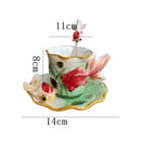 Axyaa Ceramic Rose Goldfish Coffee Cup Set